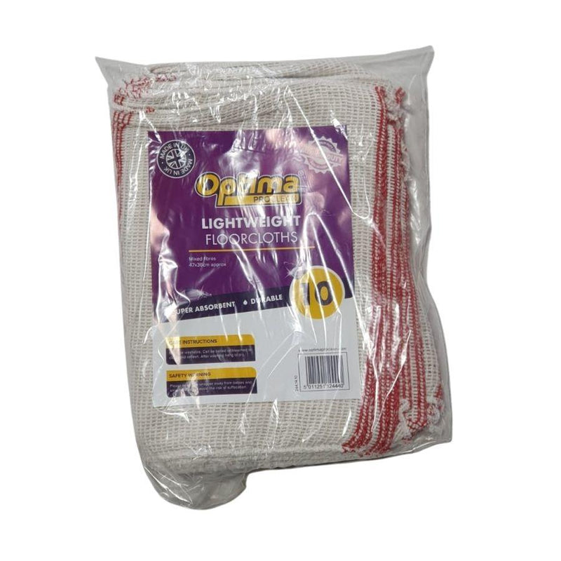 Optima Lightweight Floorcloths <br> Pack size: 10 x 1 <br> Product code: 492501
