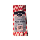 Essential Red Stripe Paper Straws 50's <br> Pack size: 1 x 50's <br> Product code: 433045