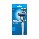 Gillette Mach 3 Turbo Razor Plus 1 Blade EAN 7702018514472 <br> Pack size: 8 x 1 <br> Product code: 263641