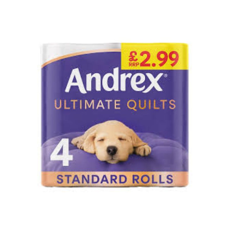 Andrex Supreme Quilts Toilet Tissue 4's (Pm £2.99) EAN 5029053583013 P ...