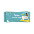 Pampers Fresh Clean Baby Scented Wipes 52S EAN 8006530098366 <br> Pack Size: 12 x 52s <br> Product code: 398704