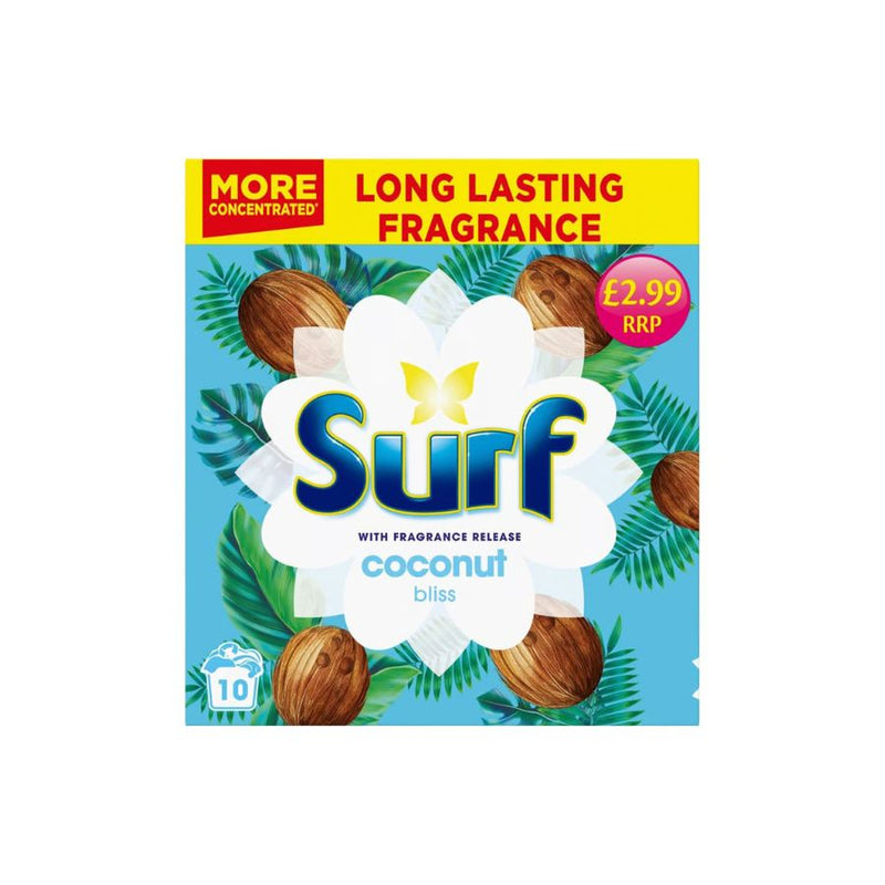 Surf Auto Coconut Bliss 10w 500g PM£2.99 <br> Pack size: 7 x 500G <br> Product code: 487140