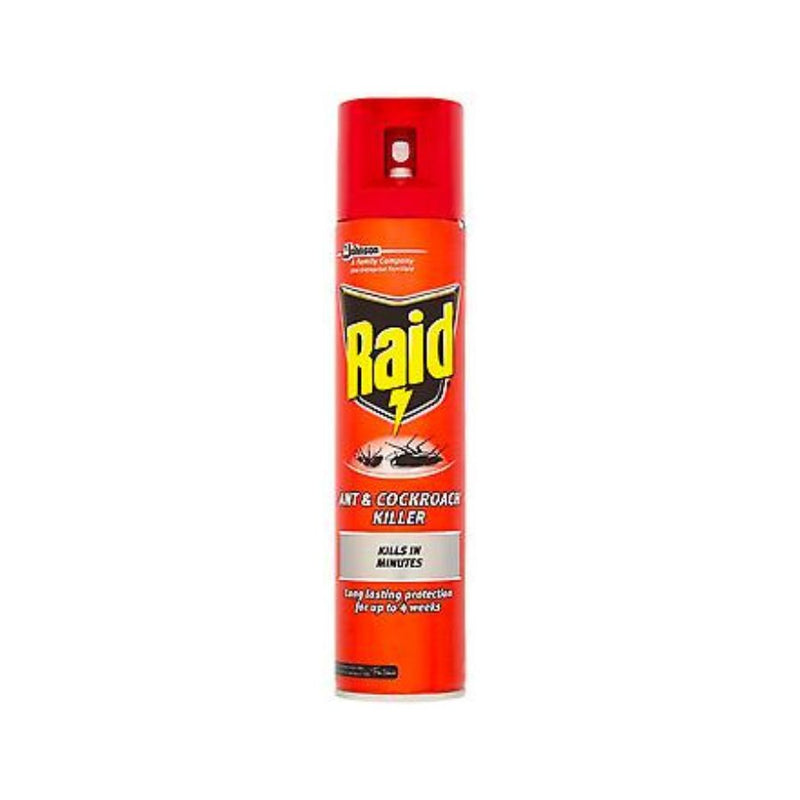 Raid Ant And Cockroach Killer Spray 300ml <br> Pack size: 6 x 300ml <br> Product code: 364200
