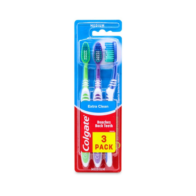 Colgate Toothbrush Extra Cleam Medium Triple Pack <br> Pack Size: 12 x 3's <br> Product code: 300940