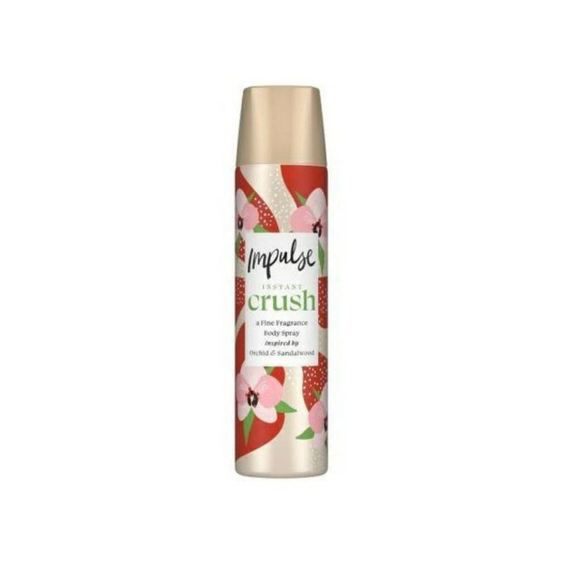 Impulse Bodyspray 75ml Instant Crush <br> Pack size: 6 x 75ml <br> Product code: 271933