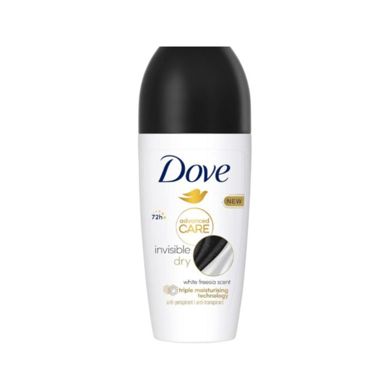 Dove Roll On Advance Care Invisible Dry 50Ml <br> Pack size: 6 x 50ml <br> Product code: 271162