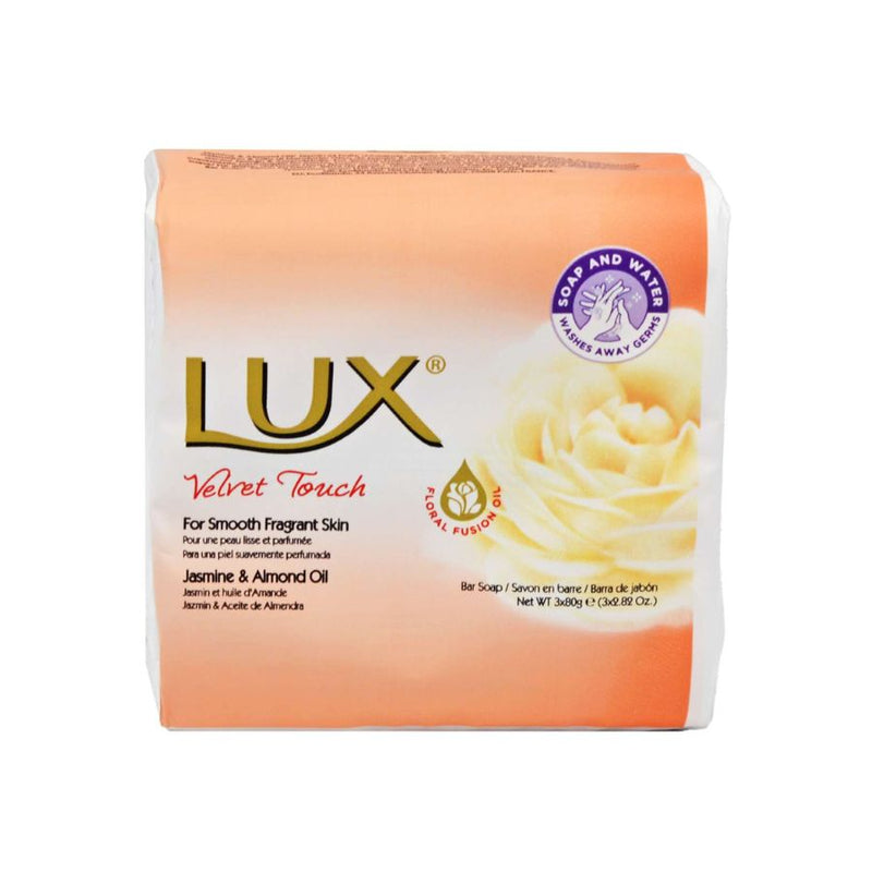 Lux Soap Velvet Touch Triple Pack 80g <br> Pack size: 16 x 80g <br> Product code: 334347