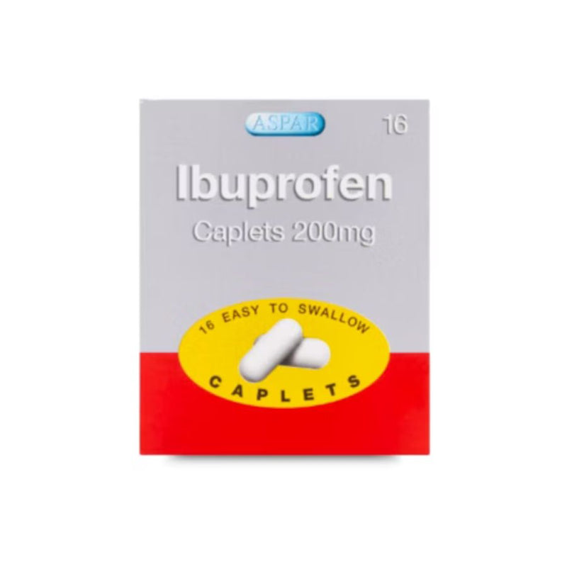 Ibuprofen 200mg Caplets Blister 16's <br> Pack size: 12 x 16's <br> Product code: 176053