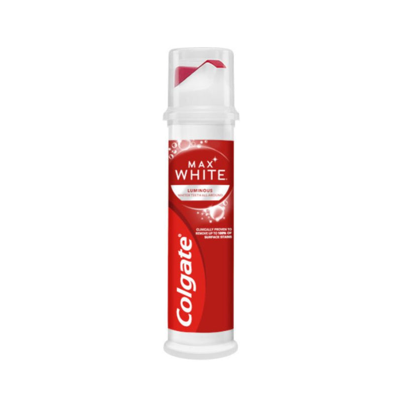 Colgate Toothpaste Pump Max White Luminous 100ml <br> Pack size: 6 x 100ml <br> Product code: 282741