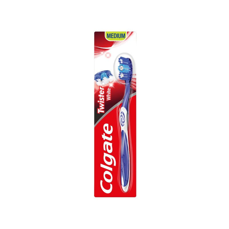Colgate Toothbrush Twister White Medium <br> Pack size: 12 x 1 <br> Product code: 301074