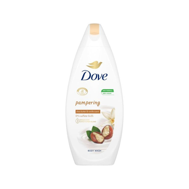 Dove Body Wash Pampering Shea Butter 225ml <br> Pack Size: 6 x 225ml <br> Product code: 312892