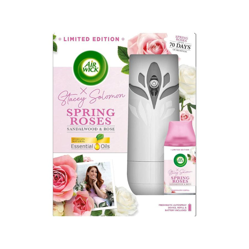 AirWick Automatic Air Freshener Spray 1 Gadget & 1 Refill Spring Roses 250ml <br> Pack size: 4 x 250ml <br> Product code: 541368