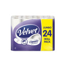 Velvet Classic Quilted Toilet Tissue 24 Roll White <br> Pack size: 1 x 24's <br> Product code: 423202