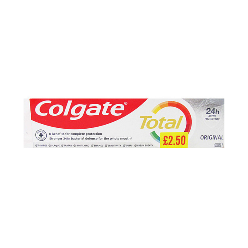 Colgate Toothpaste Total Original Care 75ml PM£2.50 <br> Pack size: 6 x 75ml<br> Product code: 282735