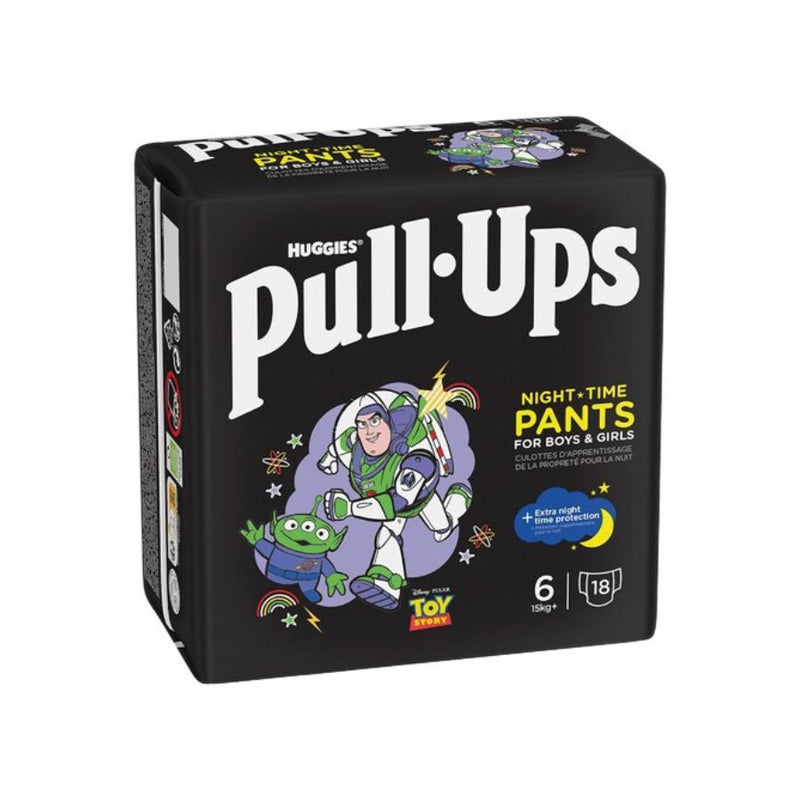 Huggies Pull Ups Nightime Unisex Size 6, 18's <br> Pack size: 2 x 18's <br> Product code: 382704