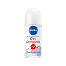 Nivea Female Roll On Dry Confidence 50ml <br> Pack size: 6 x 50ml <br> Product code: 273897