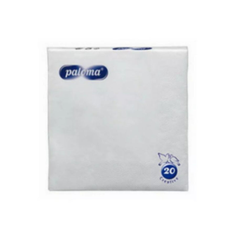 Paloma 3ply White Napkins 20's <br> Pack size: 1 x 20's <br> Product code: 423222