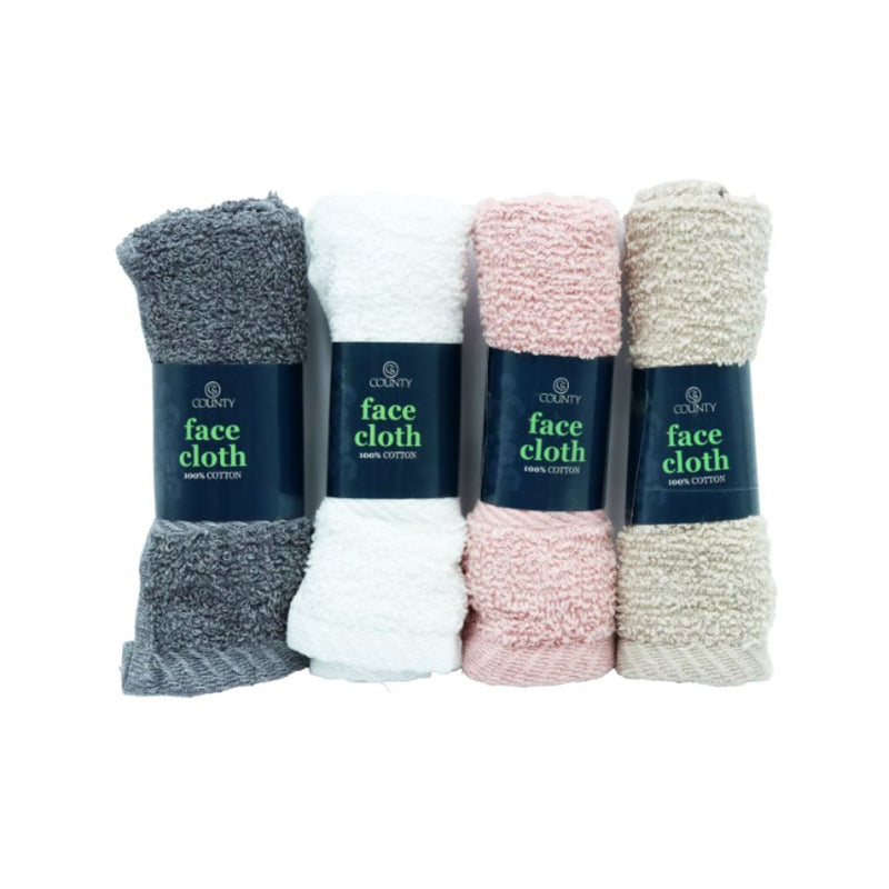 Face Flannel Cloth Assorted Colours <br> Pack size: 12 x 1 <br> Product code: 042042