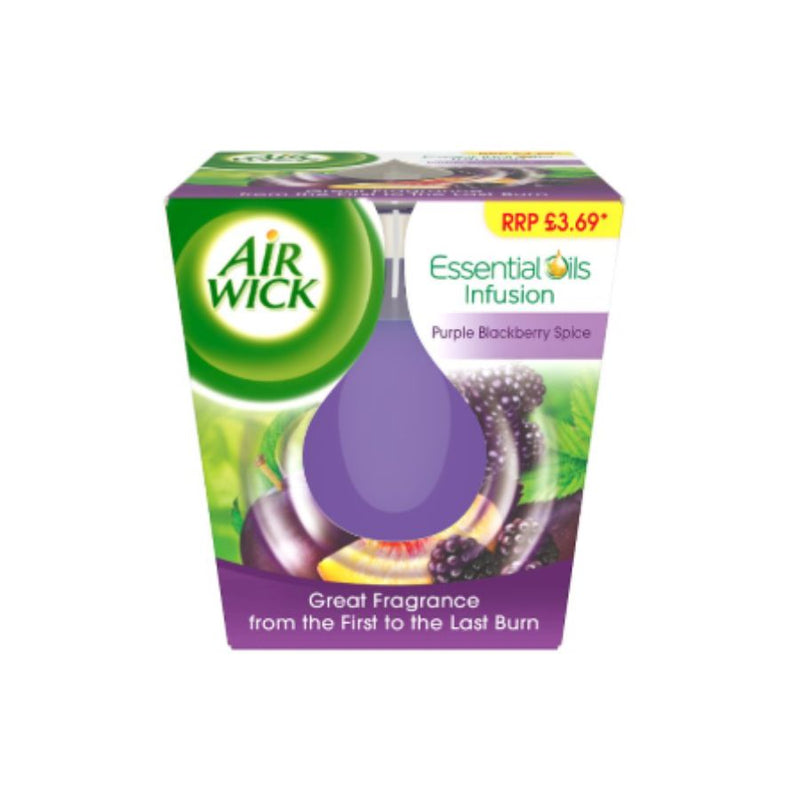 Airwick Candle Purple Blackberry Spice (Pm £3.69) <br> Pack size: 6 x 1 <br> Product code: 545763
