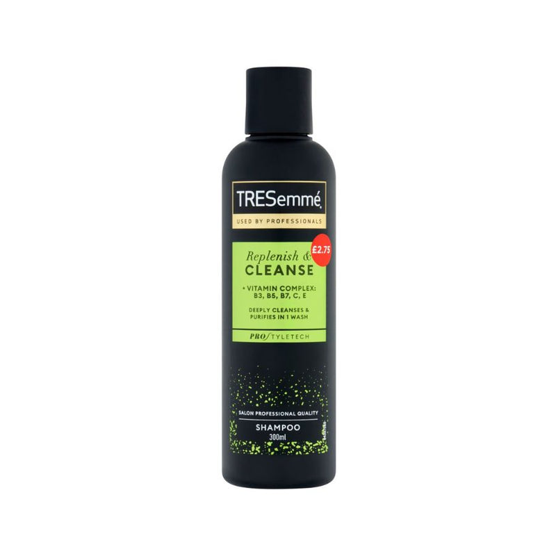 Tresemme Cleanse & Replenish Shampoo 300ml PM £2.75 <br> Pack size: 6 x 300ml <br> Product code: 171327