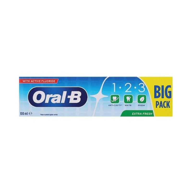 Oral B Toothpaste 1 2 3 Extra Fresh 100ml <br> Pack size: 12 x 100ml <br> Product code: 285763