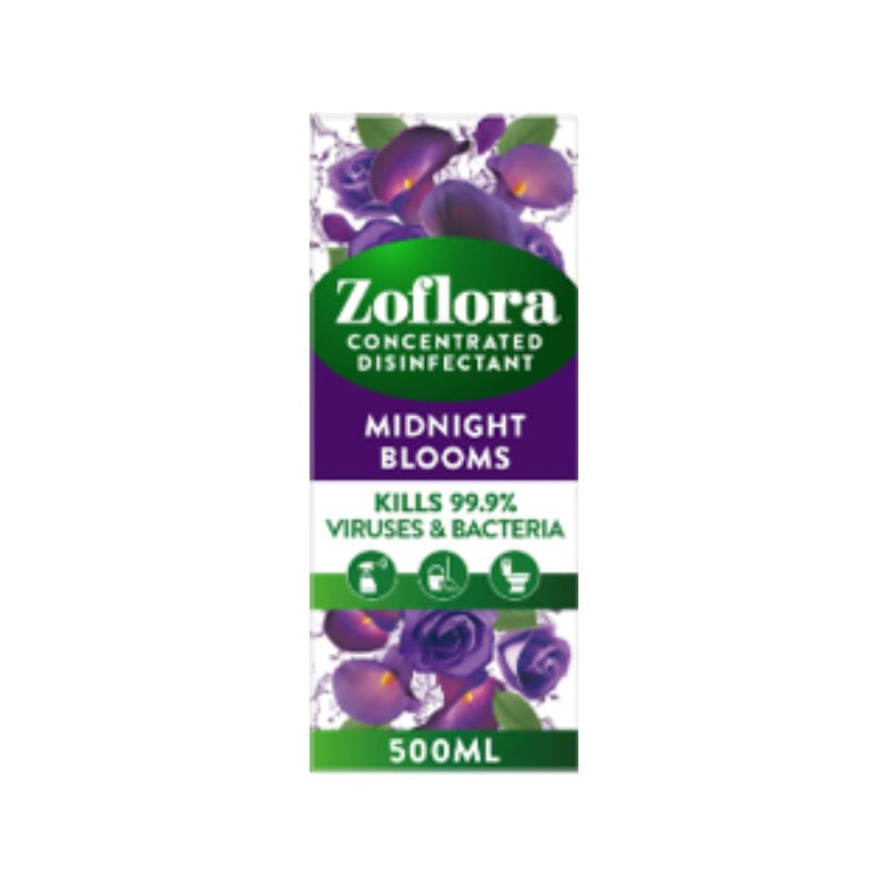 Zoflora Disinfectant Midnight Bloom 500ml <br> Pack size: 1 x 500ml <br> Product code: 455519