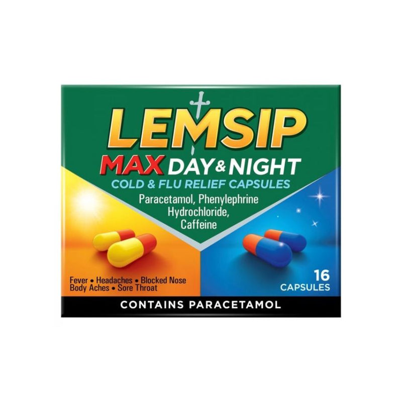 Lemsip Max Day & Night Caps 16'S <br> Pack size: 6 x 16s <br> Product code: 193891