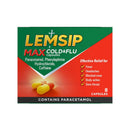Lemsip Max Cold & Flu Caps 8's <br> Pack Size: 6 x 8s <br> Product code: 194013