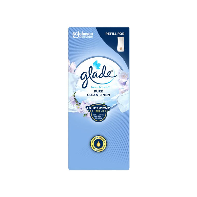 Glade Touch & Fresh Refill Clean Linen <br> Pack size: 12 x 1 <br> Product code: 545430