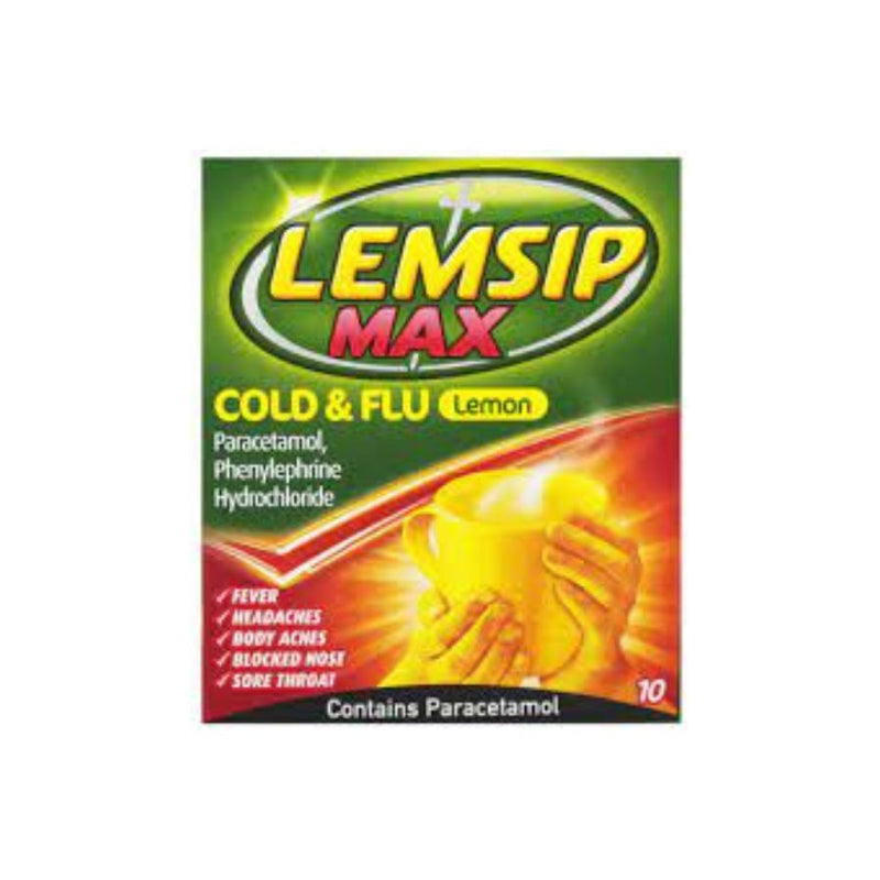 Lemsip Cold & Flu Lemon Sachets 10's <br> Pack size: 4 x 10's <br> Product code: 194015
