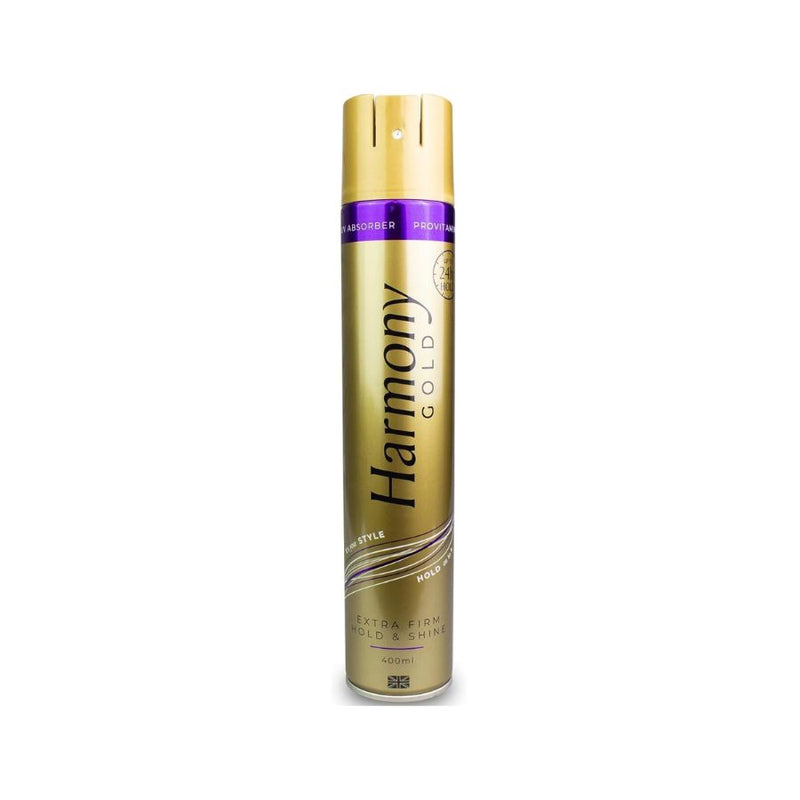 Harmony Gold Hairspray 400ML Extra Firm Hold <br> Pack size: 6 x 400ml <br> Product code: 164812