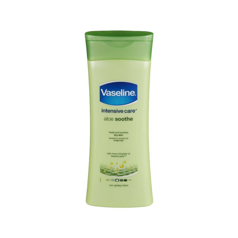 Vaseline Intensive Care Aloe Soothe Body Lotion 400ml <br> Pack size: 6 x 400ml <br> Product code: 227700
