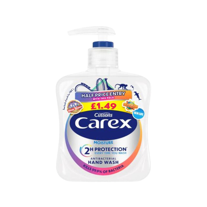 Carex Moisture Antibacterial Hand Wash 250ml (PM £1.49) <br> Pack size: 6 x 250ml <br> Product code: 332381