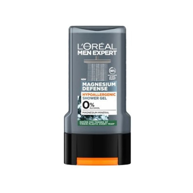 L'Oreal Mens Expert Shower Gel Magnesium Defence Hypoallergenic 300ml <br> Pack size: 6 x 300ml <br> Product code: 312903