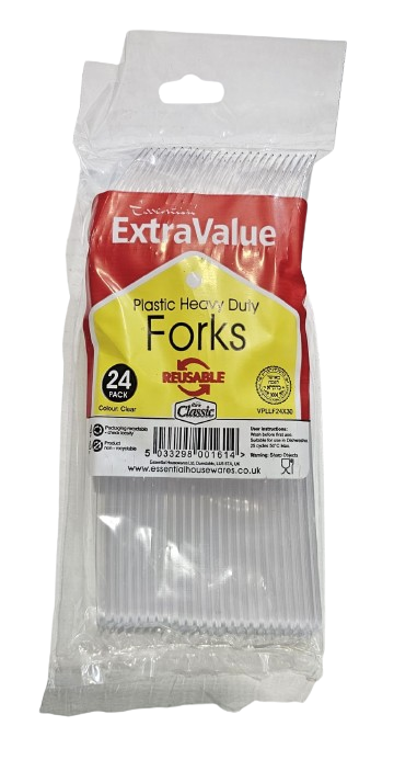 Essential Reusable Forks 24's <br> Pack Size: 1 x 24's <br> Product code: 435613
