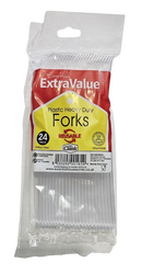 Essential Reusable Forks 24's <br> Pack Size: 30 x 24's <br> Product code: 435609