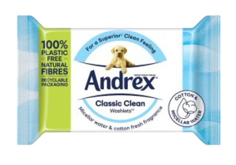 Andrex Classic Clean Washlets 36's <br> Pack size: 12 x 36's <br> Product code: 421143