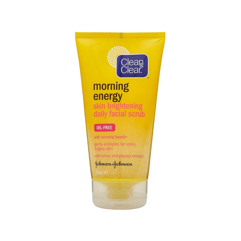 Clean & Clear Morning Energy Skin Brightening Daily Facial Scrub 150ml <br> Pack Size: 6 x 150ml <br> Product code: 222132