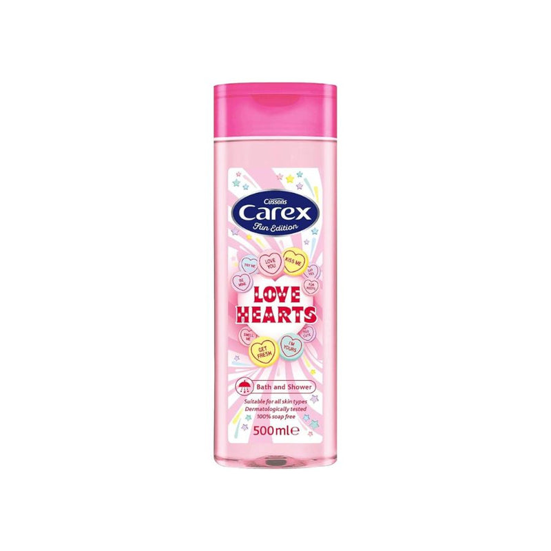 Carex Bath & Shower Love Hearts 500ml <br> Pack size: 6 x 500ml <br> Product code: 311569