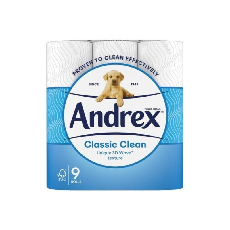 Andrex Classic Clean Toilet Rolls 9's <br> Pack size: 4 x 9's <br> Product code: 421329