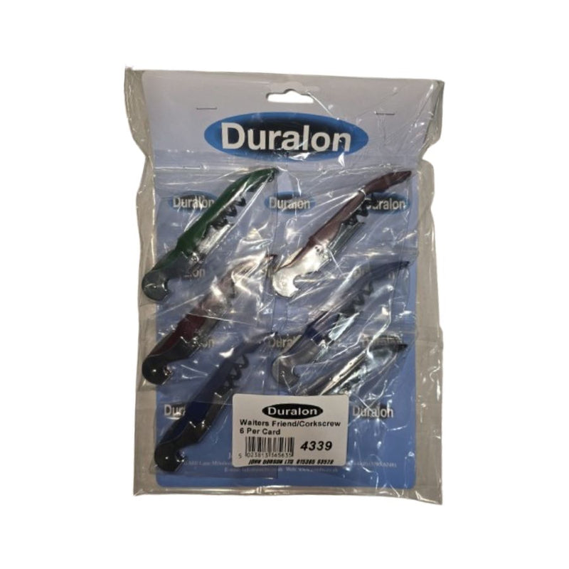 Duralon Waiter's Friend Corkscrew & Bottle Opener <br> Pack size: 1 x 6 <br> Product code: 398950