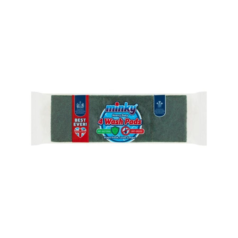 Minky Heavy Duty Sponges 4Pck <br> Pack Size: 10 x 4's <br> Product code: 495251