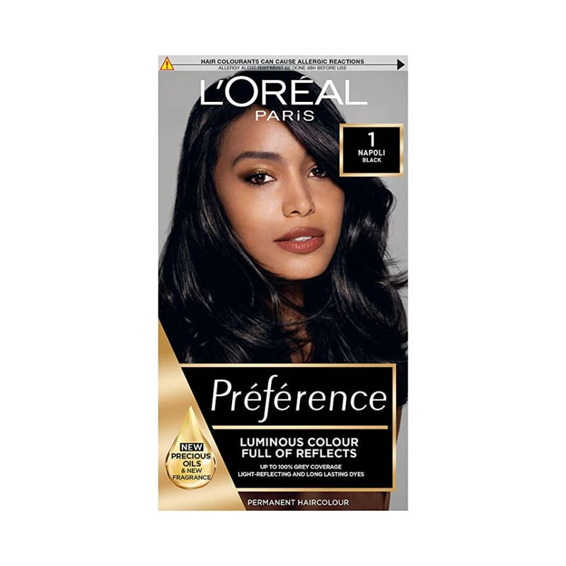 L'Oreal Preference Napoli 1 Black <br> Pack size: 3 x 1 <br> Product code: 204790