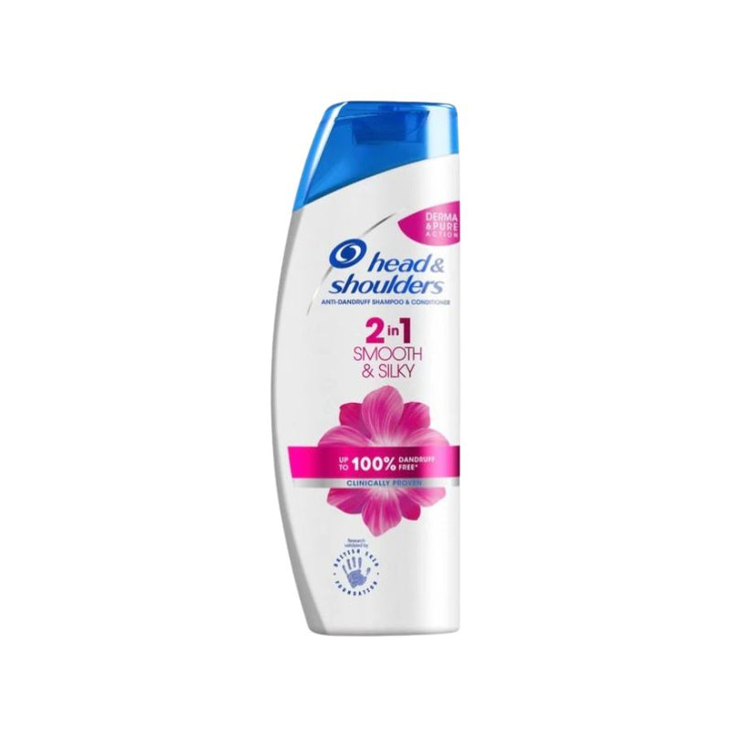 Head & Shoulders 2 In 1 Shampoo Smooth & Silk 450ml <br> Pack size: 6 x 450ml <br> Product code: 173973