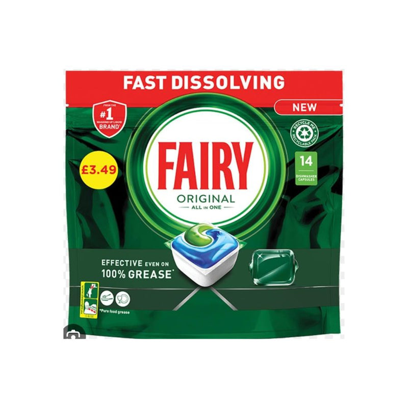 Fairy All In One Dishwasher Tablets 14's (PM £3.49) <br> Pack size: 6 x 14's <br> Product code: 484172