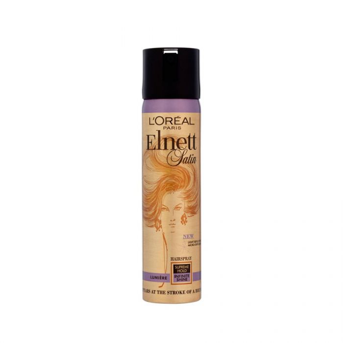 L'Oreal Elnett Supreme Hold Infinite Shine Satin Hairspray 75Ml <br> Pack size: 6 x 75ml <br> Product code: 163060