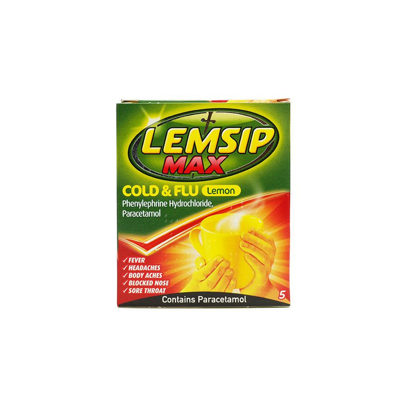 Lemsip Max Cold&flu 5'S Lemon Sachets <br> Pack Size: 6 x 5s <br> Product code: 194012