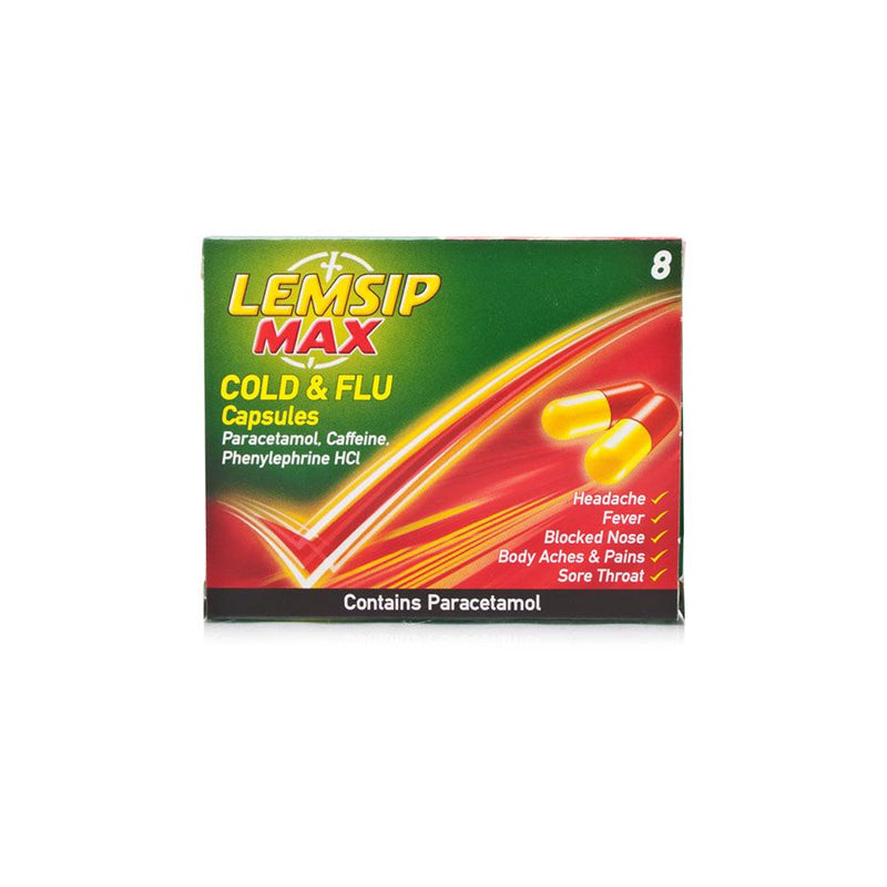 Lemsip Max Cold&flu Caps <br> Pack Size: 6 x 8s <br> Product code: 194013