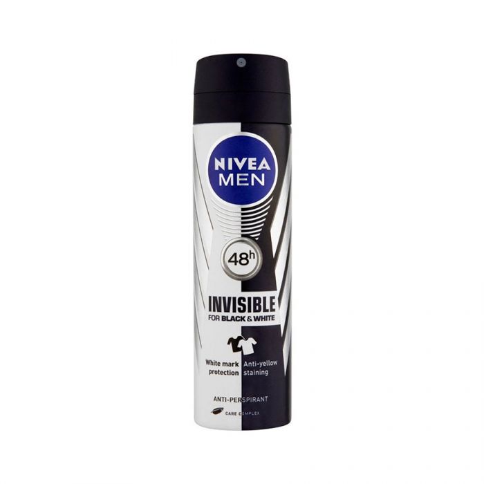 Nivea Mens Deodorant Black & White 150Ml <br> Pack size: 6 x 150ml <br> Product code: 273881