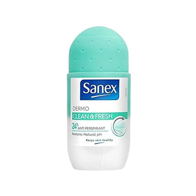 Sanex Roll On Dermo Clean & Fresh 50ml <br> Pack Size: 6 x 50ml <br> Product code: 275043